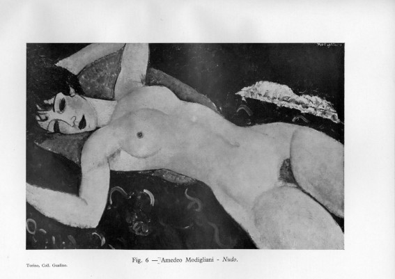 Amadeo Modigliani, Nu rouge, 1917, L’Arte, juin 1930.